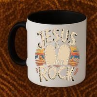 Jesus Is My Rock Biblical Faith Coffee Mug thumb 2