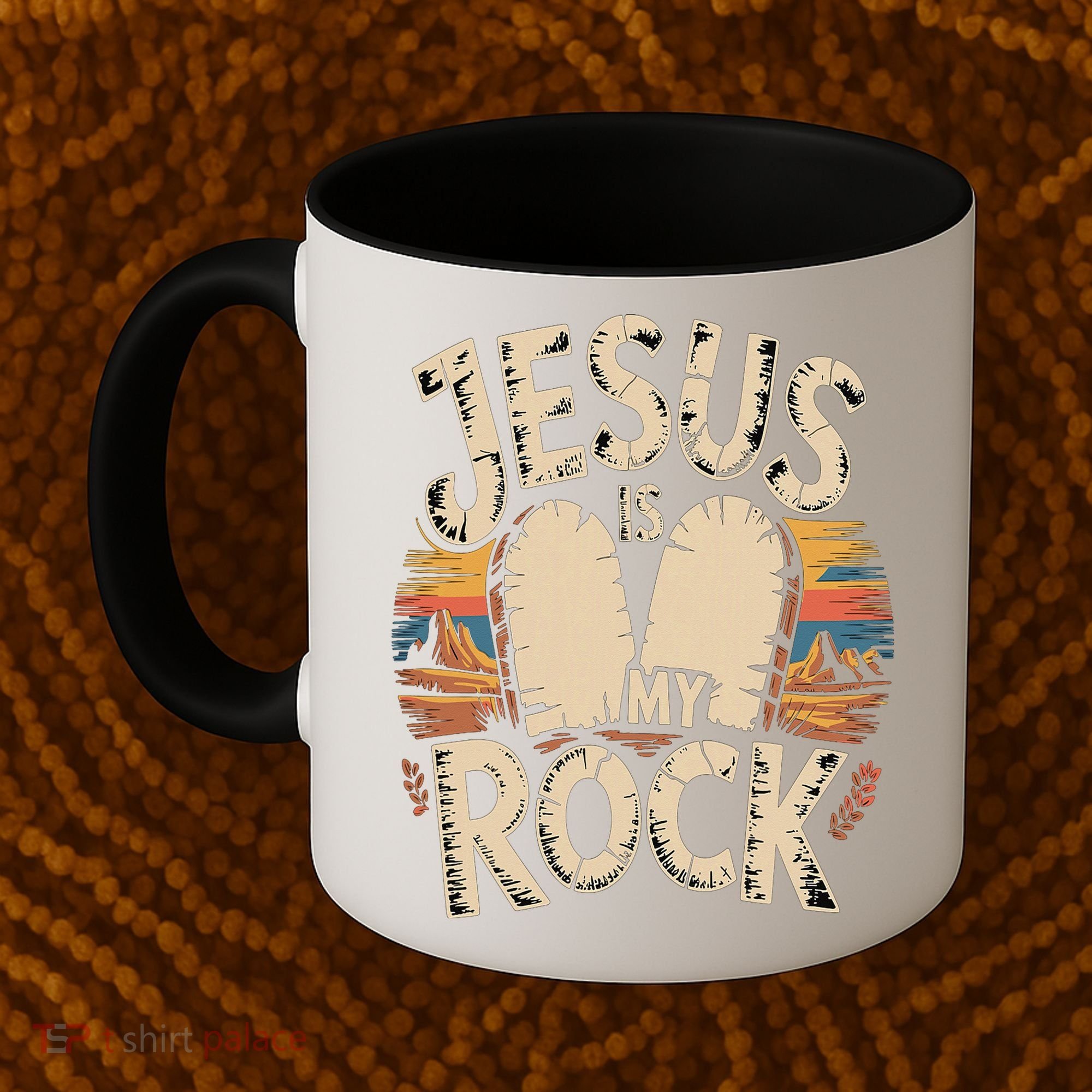 Jesus Is My Rock Biblical Faith Coffee Mug