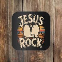 Jesus Is My Rock Biblical Faith Coaster thumb 0