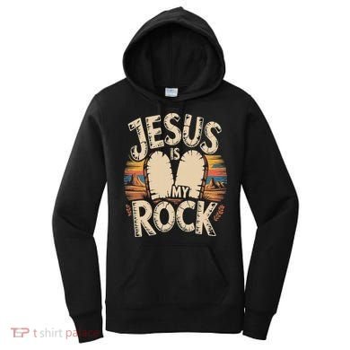 Jesus Is My Rock Biblical Faith Women's Hoodie