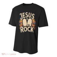 Jesus Is My Rock Biblical Faith Youth Performance Sprint T-Shirt thumb 0