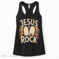 Jesus Is My Rock Biblical Faith Women's Tank Top thumb 0
