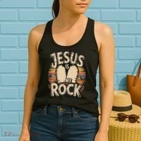 Jesus Is My Rock Biblical Faith Women's Tank Top thumb 2