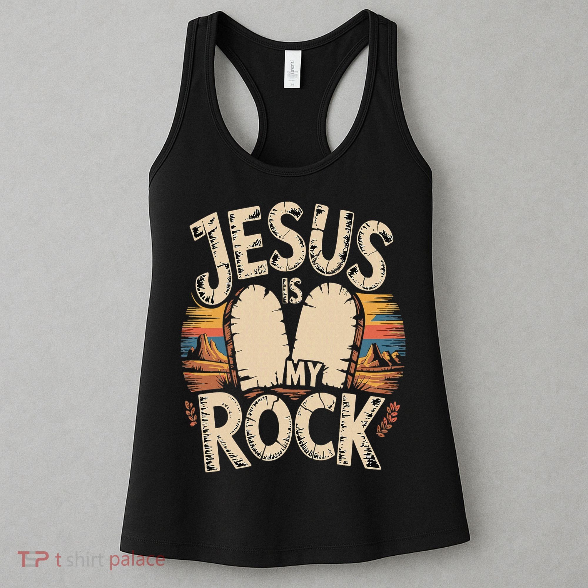 Jesus Is My Rock Biblical Faith Women's Tank Top