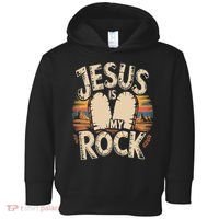 Jesus Is My Rock Biblical Faith Toddler Hoodie thumb 0
