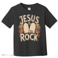 Jesus Is My Rock Biblical Faith Toddler T-Shirt thumb 0