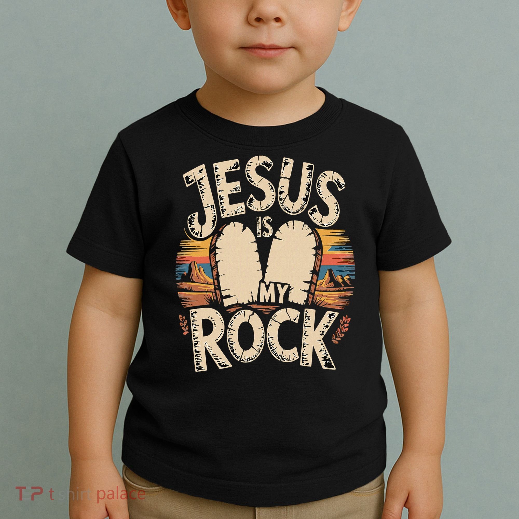Jesus Is My Rock Biblical Faith Toddler T-Shirt