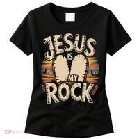 Jesus Is My Rock Biblical Faith Women's T-Shirt thumb 0