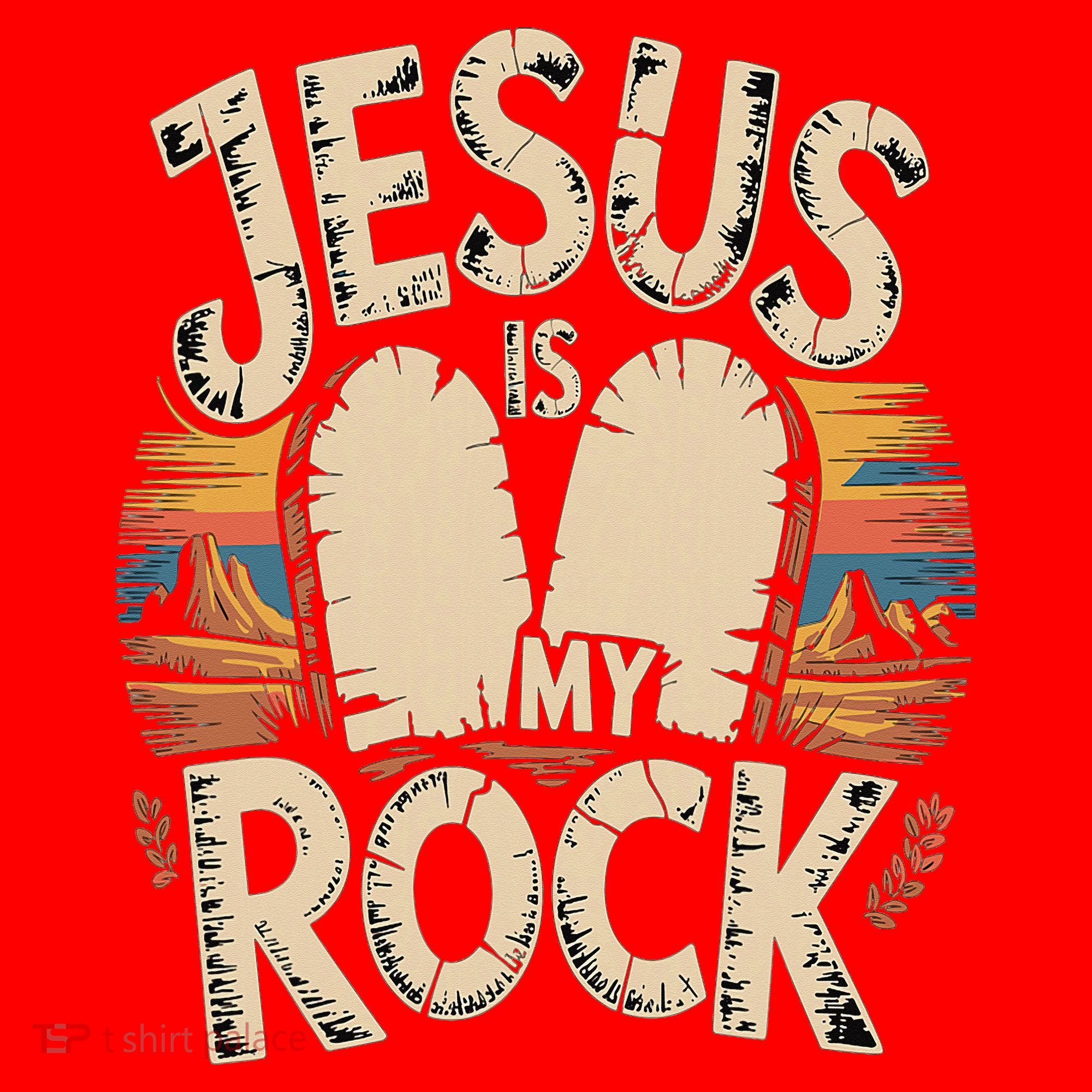 Jesus Is My Rock Biblical Faith Santa Hat