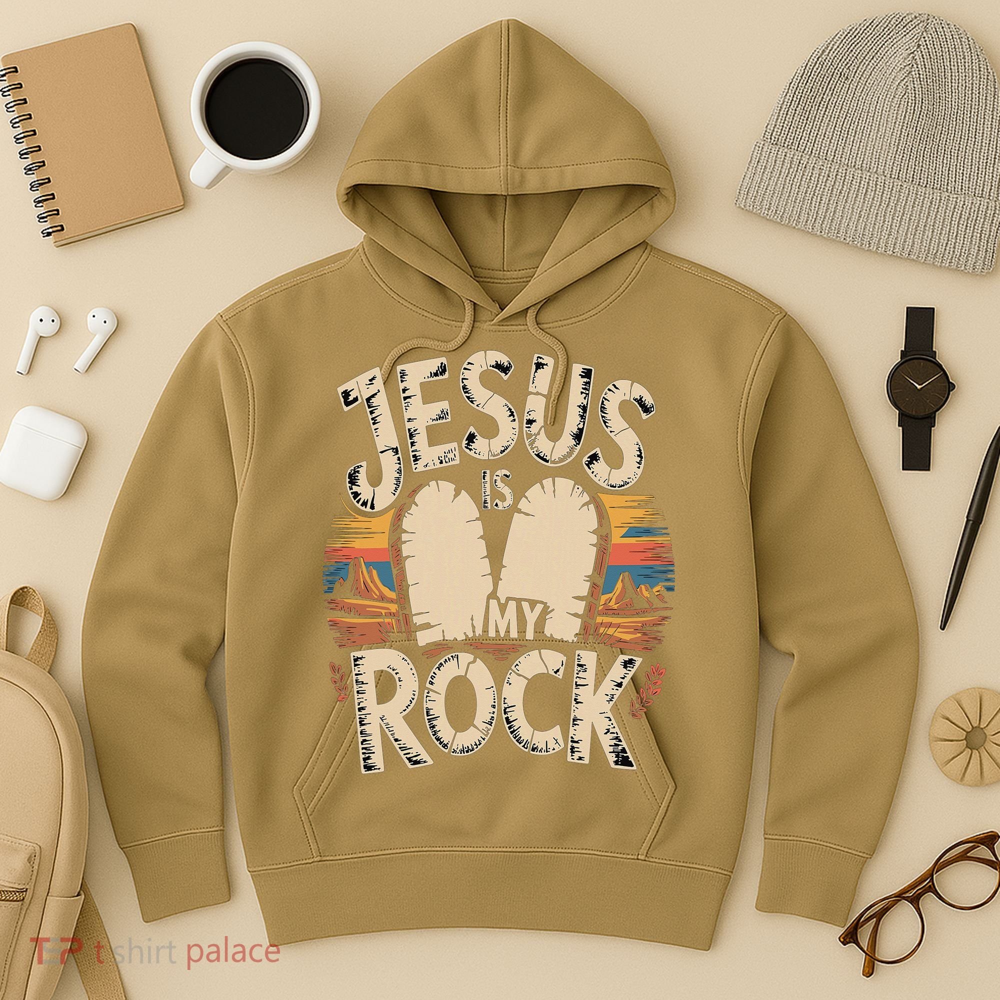 Jesus Is My Rock Biblical Faith Hoodie