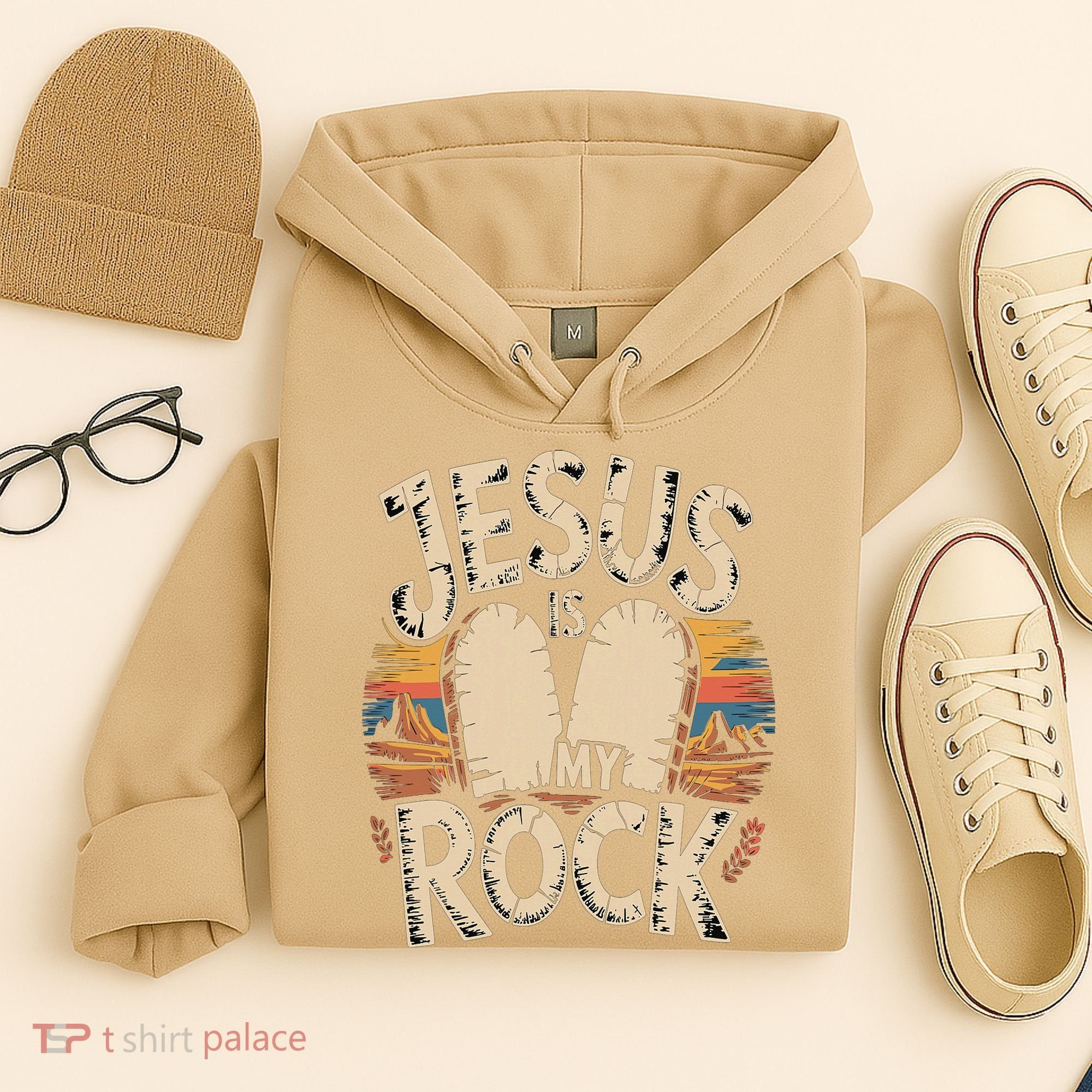 Jesus Is My Rock Biblical Faith Hoodie