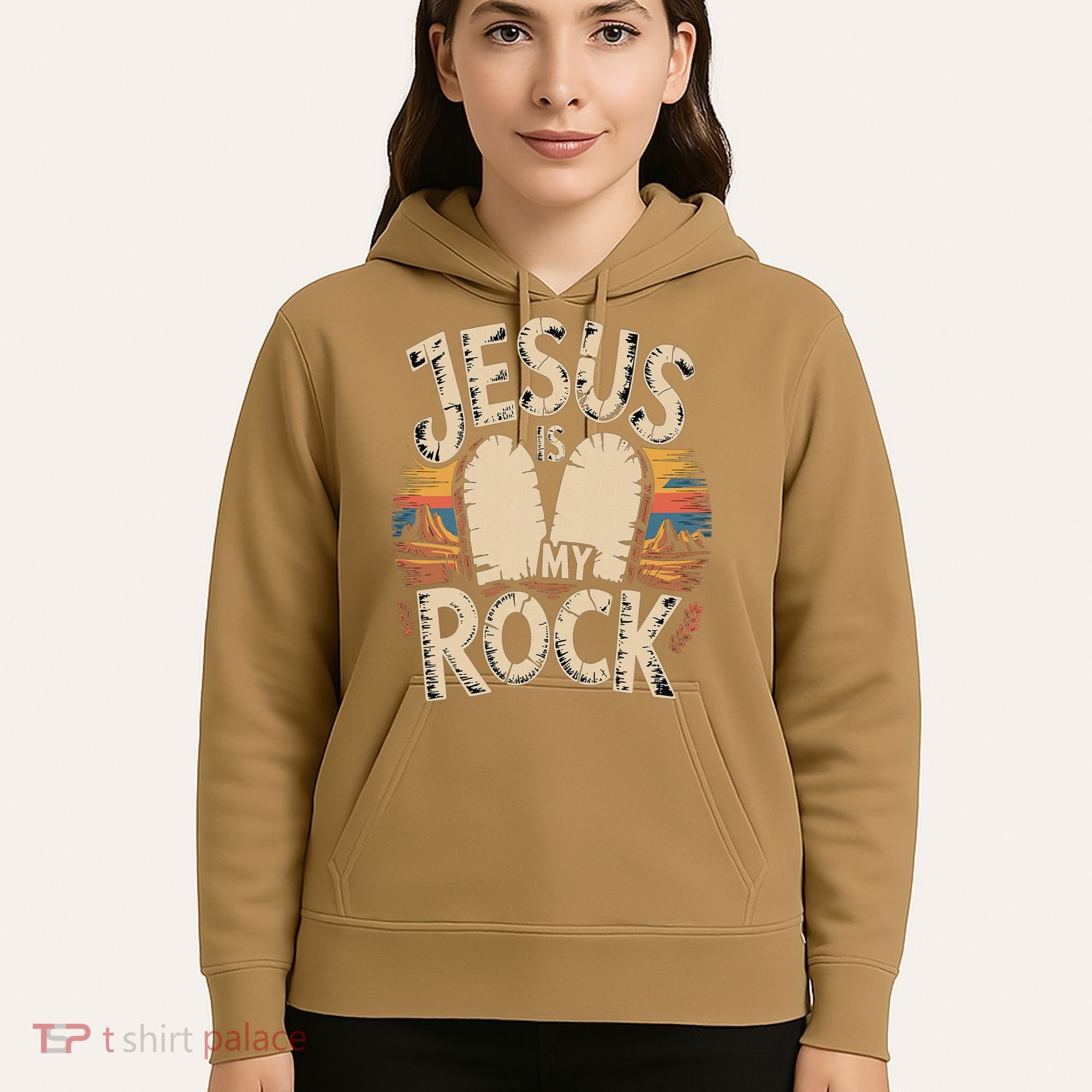 Jesus Is My Rock Biblical Faith Hoodie