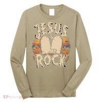Jesus Is My Rock Biblical Faith Long Sleeve Shirt thumb 0