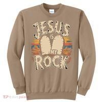 Jesus Is My Rock Biblical Faith Sweatshirt thumb 0