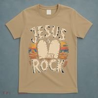 Jesus Is My Rock Biblical Faith T-Shirt thumb 5