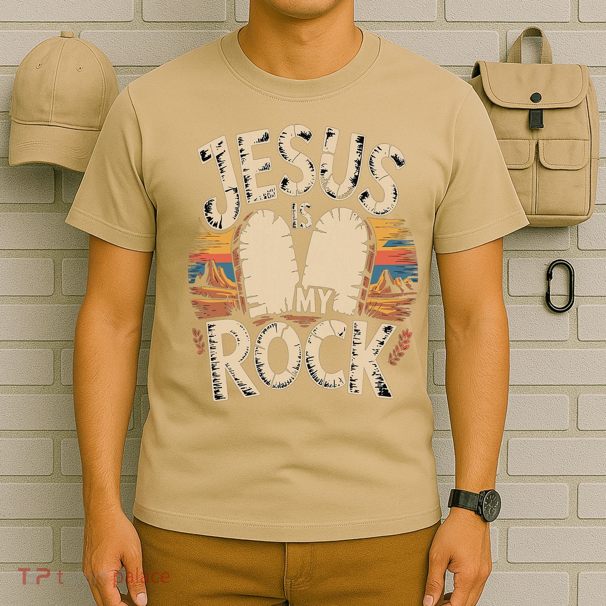 Jesus Is My Rock Biblical Faith T-Shirt