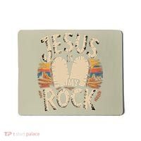 Jesus Is My Rock Biblical Faith Mousepad thumb 0