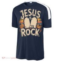Jesus Is My Rock Biblical Faith Sport-Tek Competitor United Soccer Jersey thumb 2
