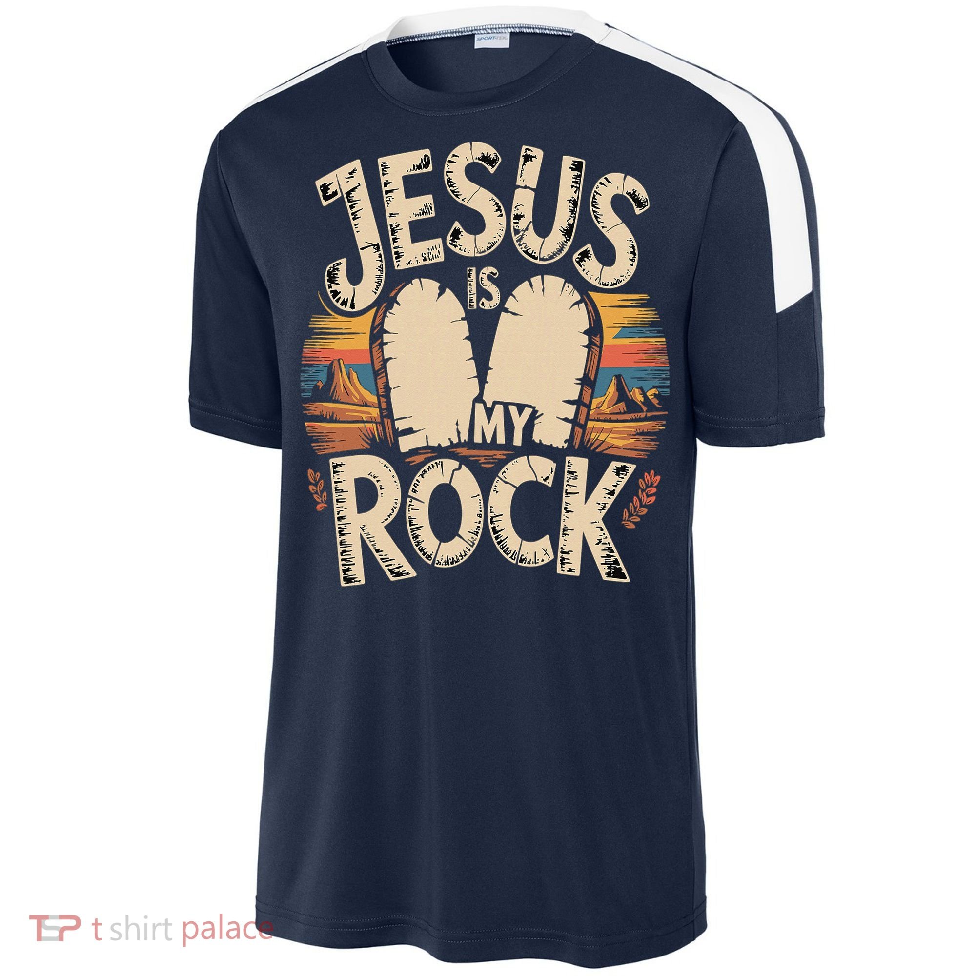 Jesus Is My Rock Biblical Faith Sport-Tek Competitor United Soccer Jersey