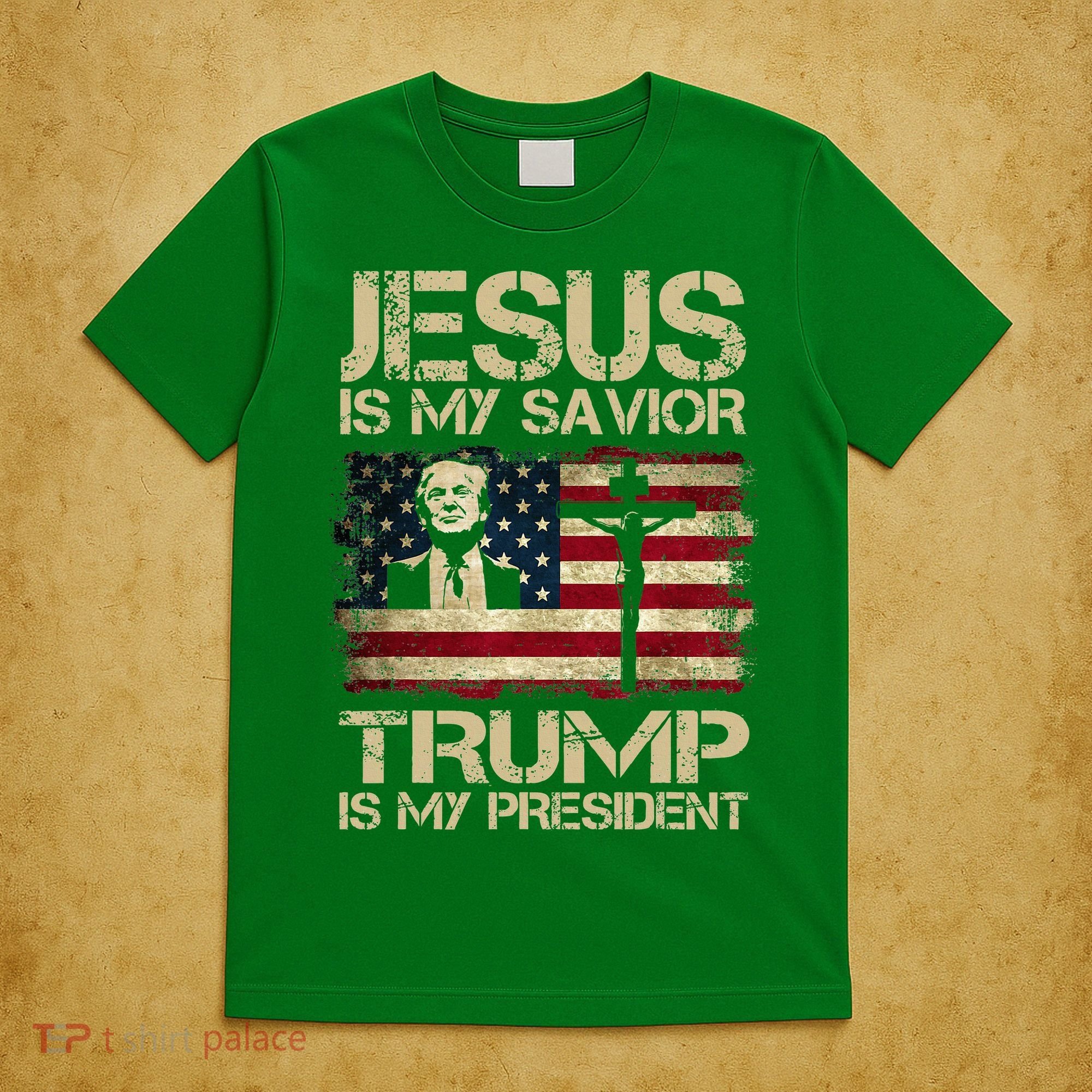 Jesus Is My Savior Trump Is My President Trump 2024 Usa Flag T-Shirt