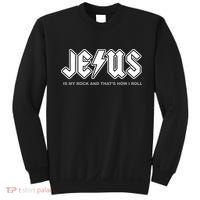 Jesus Is My Rock And That's How I Roll Funny Christian Sweatshirt thumb 0
