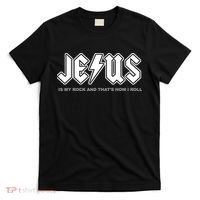 Jesus Is My Rock And That's How I Roll Funny Christian T-Shirt thumb 0