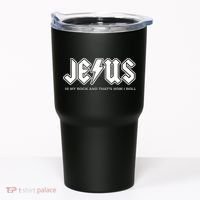 Jesus Is My Rock And That's How I Roll Funny Christian Tumbler thumb 0