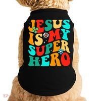 Jesus Is My Superhero Christian Religious Doggie Tank thumb 0