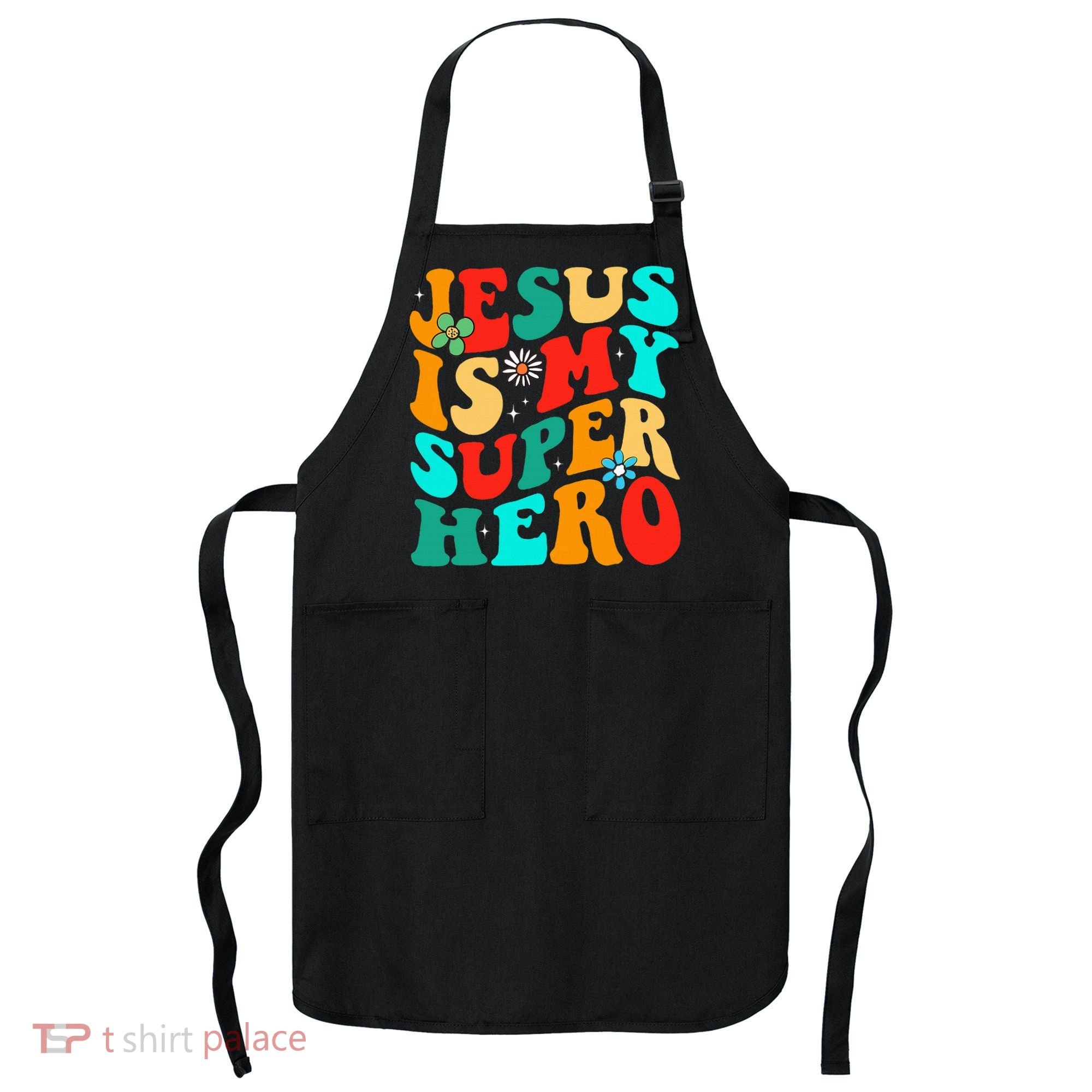Jesus Is My Superhero Christian Religious Apron