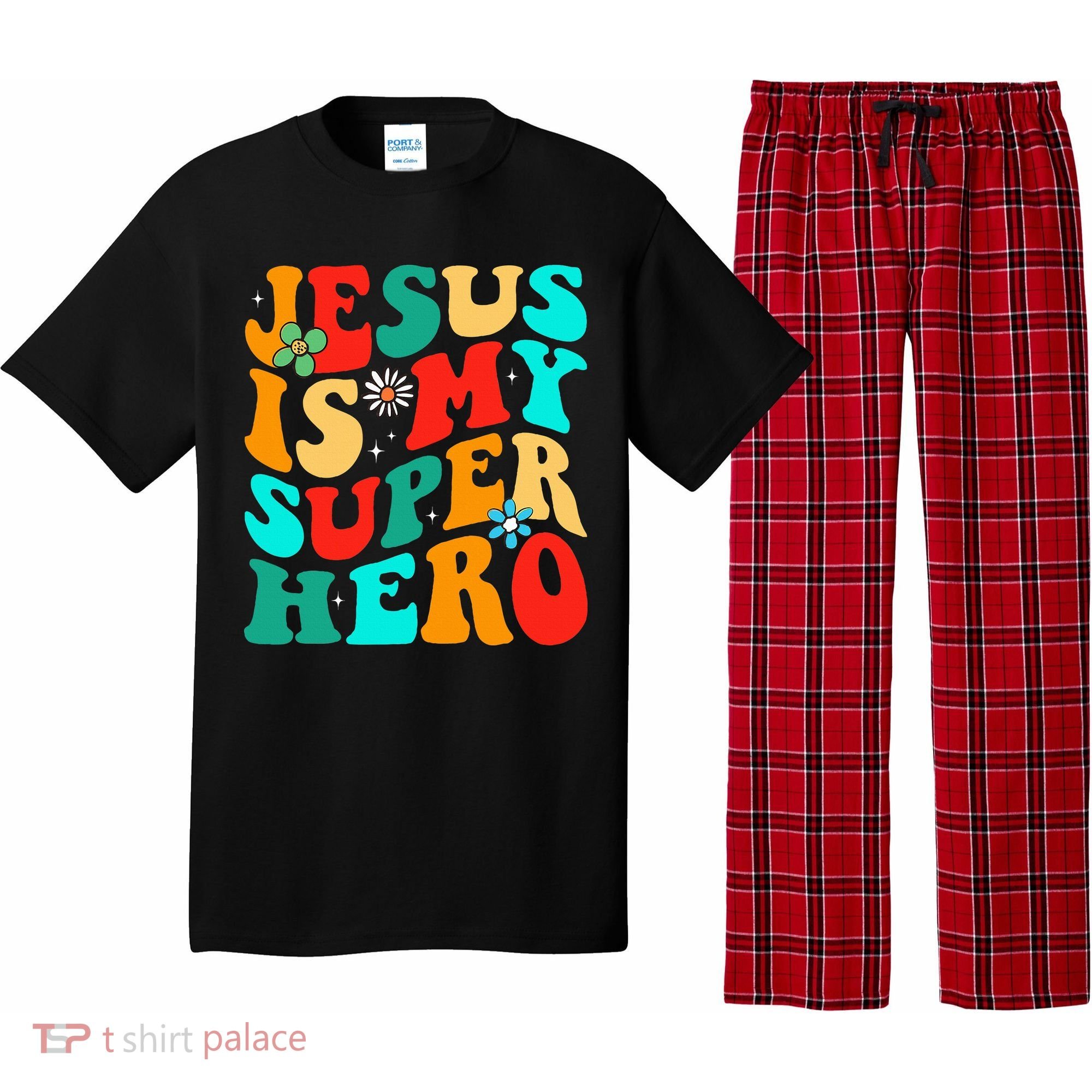 Jesus Is My Superhero Christian Religious Pajama Set