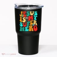 Jesus Is My Superhero Christian Religious Tumbler thumb 0