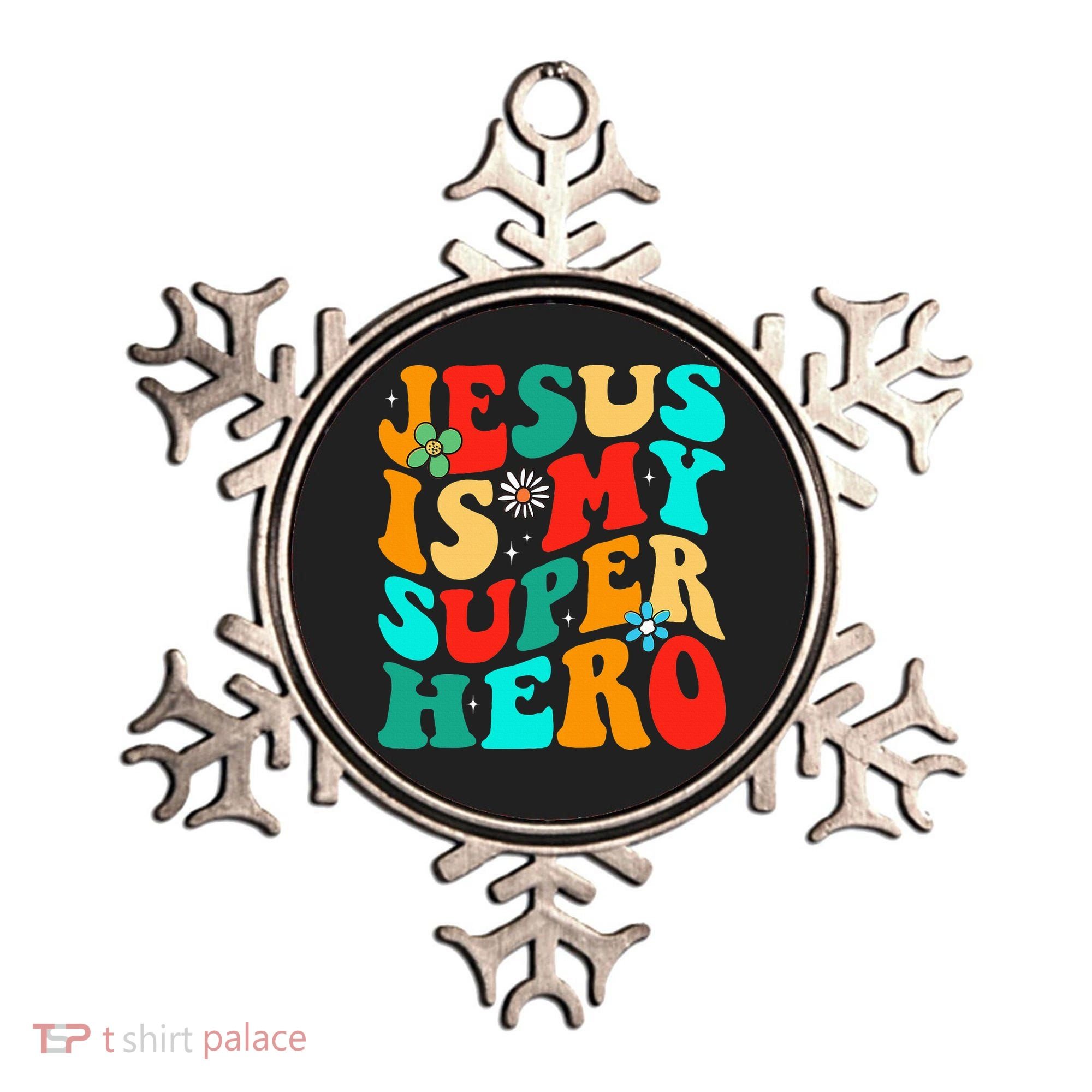 Jesus Is My Superhero Christian Religious Ornament
