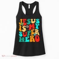 Jesus Is My Superhero Christian Religious Women's Tank Top thumb 0