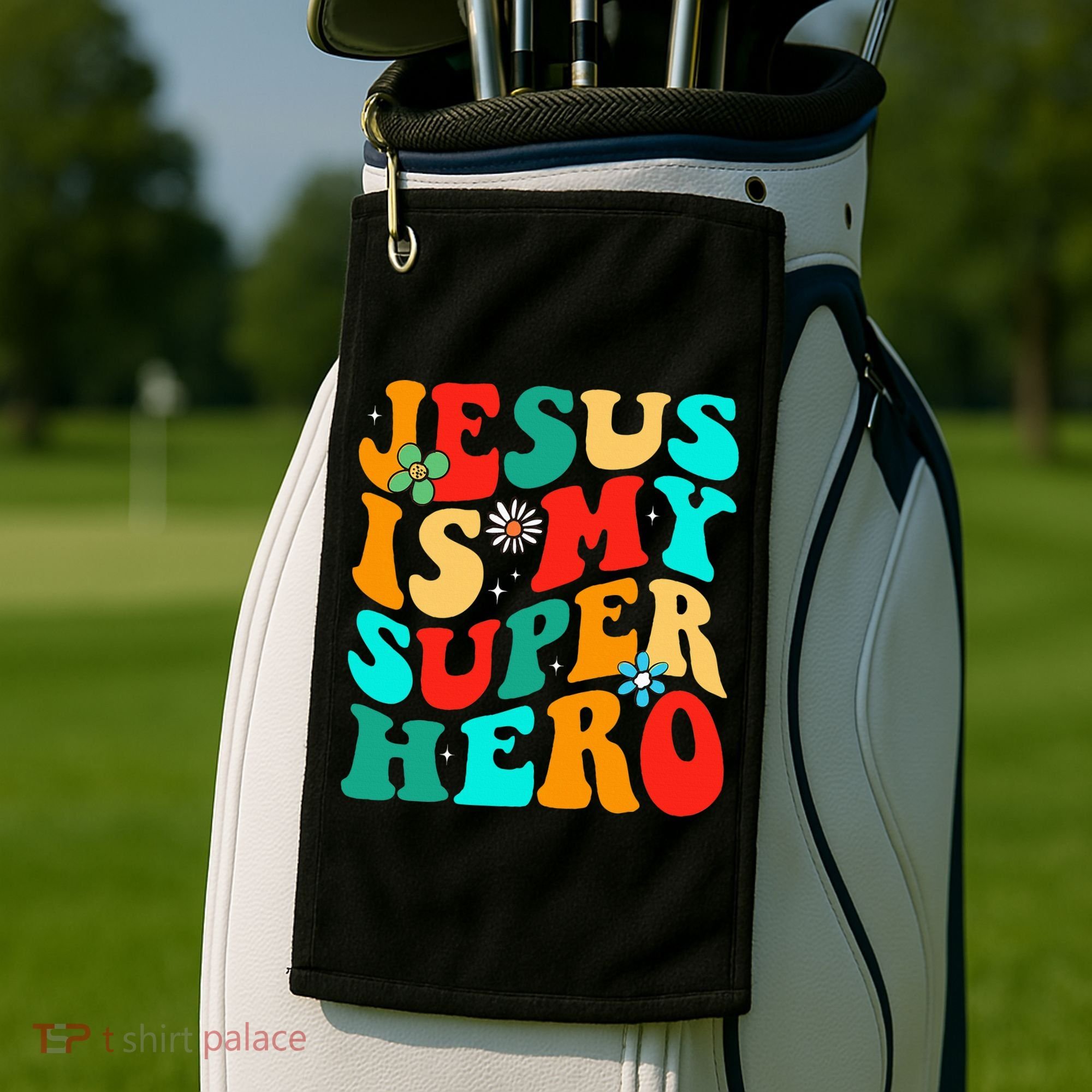 Jesus Is My Superhero Christian Religious Golf Towel