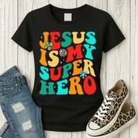 Jesus Is My Superhero Christian Religious Women's T-Shirt thumb 3