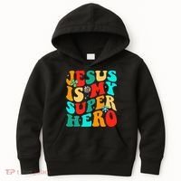 Jesus Is My Superhero Christian Religious Kids Hoodie thumb 0