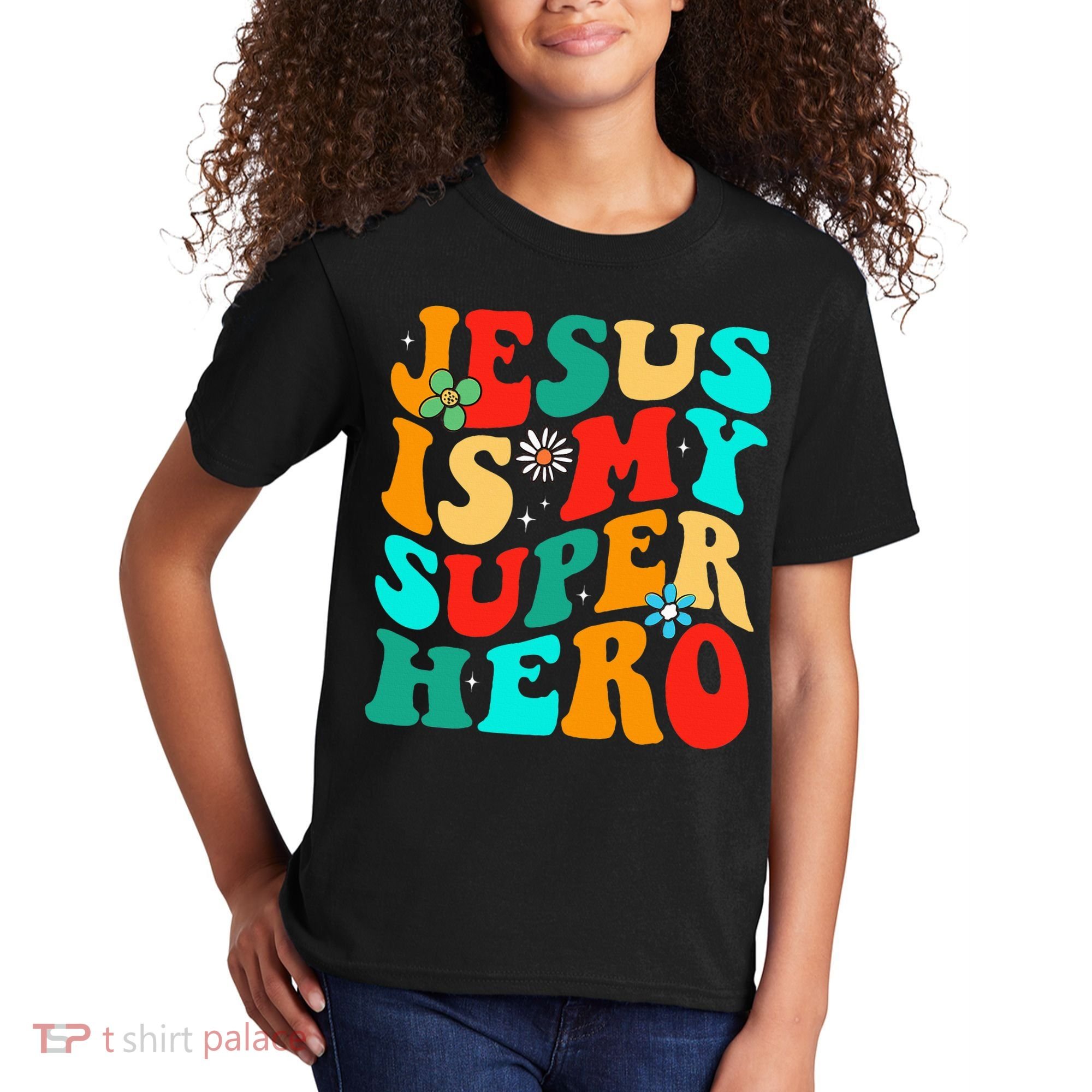Jesus Is My Superhero Christian Religious Kids T-Shirt