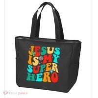 Jesus Is My Superhero Christian Religious Tote Bag thumb 3
