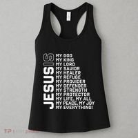 Jesus Is My God My King My Lord My Savior Christian Women's Tank Top thumb 3