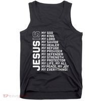 Jesus Is My God My King My Lord My Savior Christian Tank Top thumb 0
