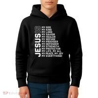Jesus Is My God My King My Lord My Savior Christian Kids Hoodie thumb 4