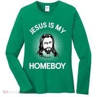 Jesus Is My Homeboy Funny Christian Bible Women's Long Sleeve Shirt thumb 0