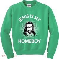 Jesus Is My Homeboy Funny Christian Bible Kids Sweatshirt thumb 0
