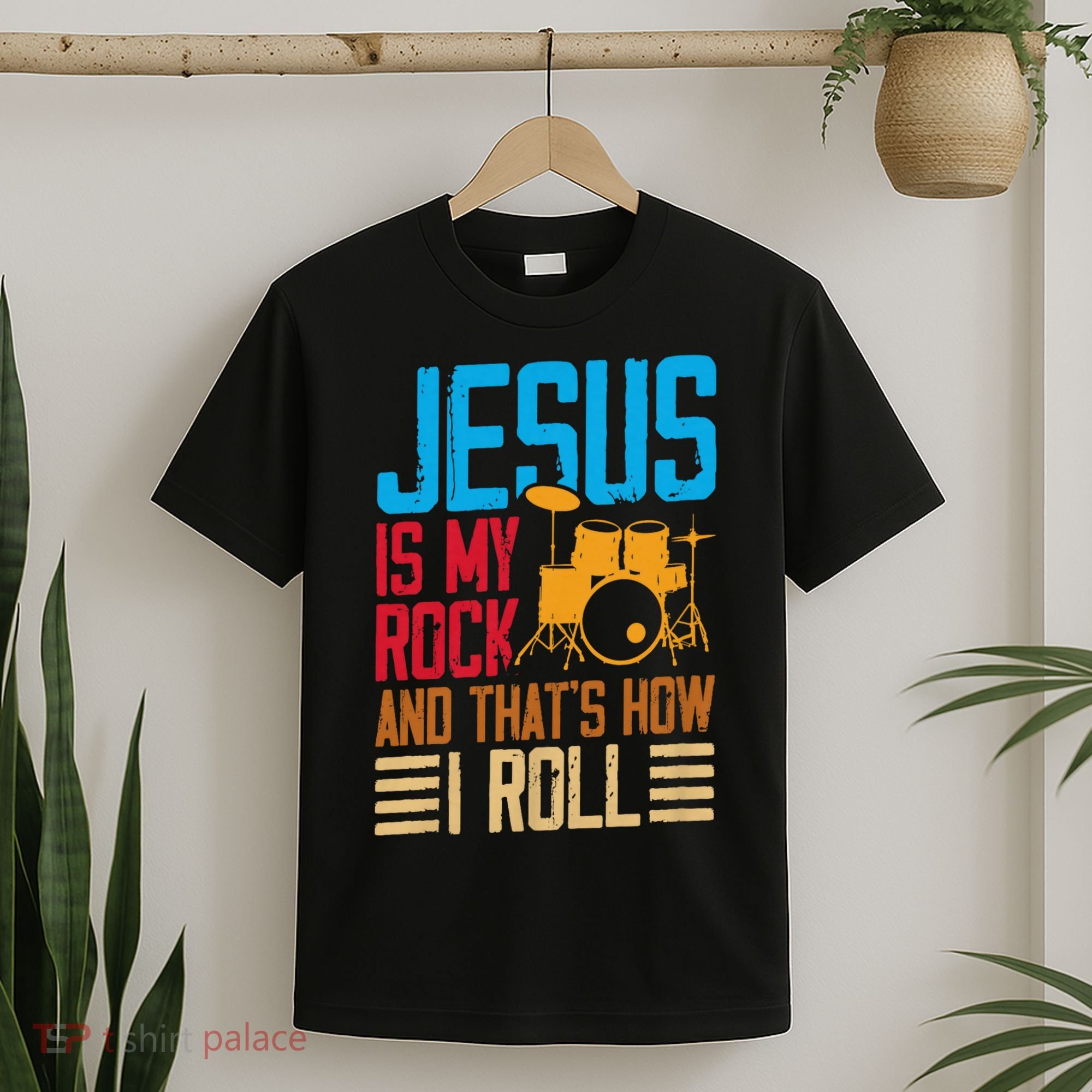 Jesus Is My Rock And That Is How I Roll Christian T-Shirt