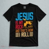 Jesus Is My Rock And That Is How I Roll Christian T-Shirt thumb 5
