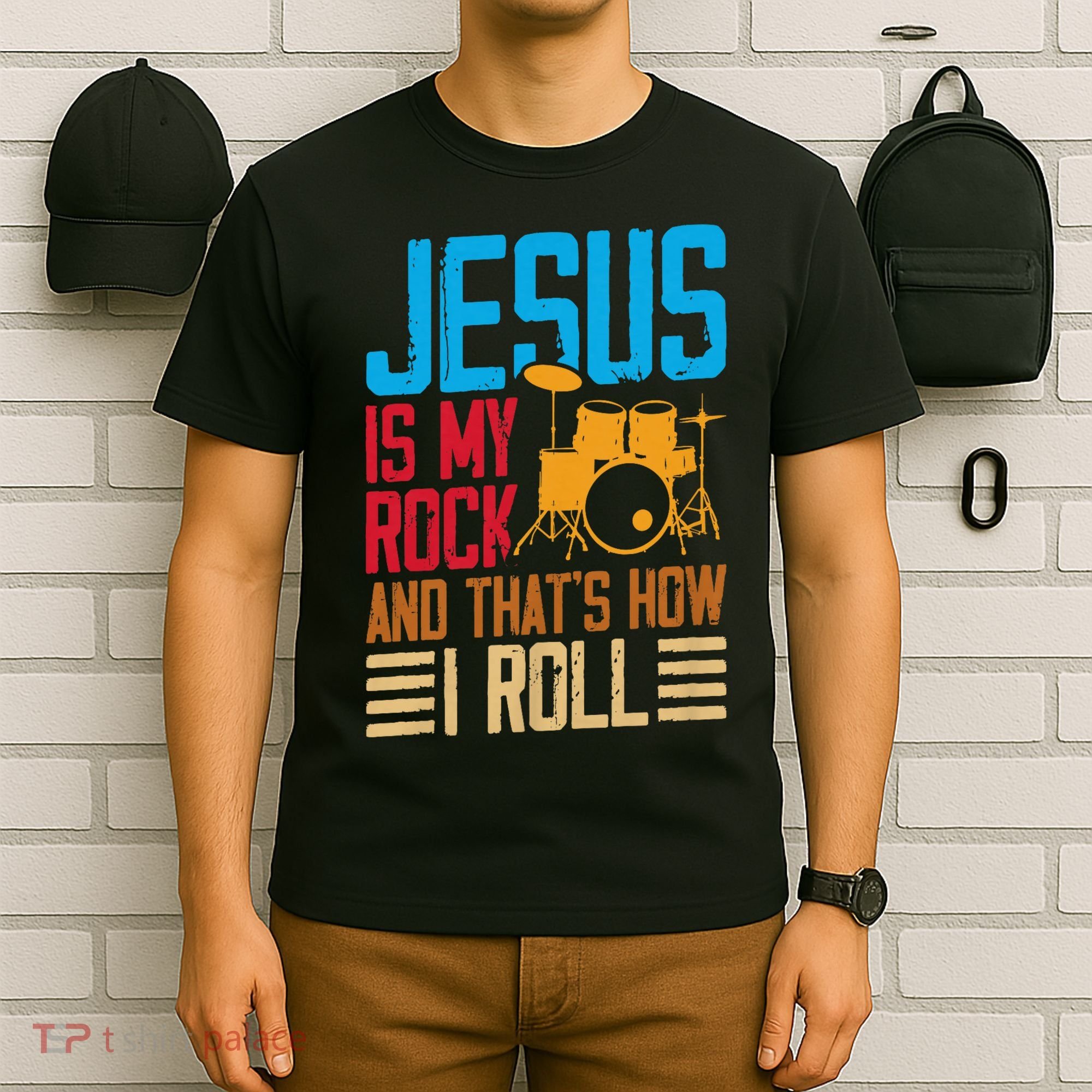Jesus Is My Rock And That Is How I Roll Christian T-Shirt