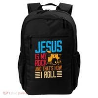 Jesus Is My Rock And That Is How I Roll Christian Backpack thumb 0