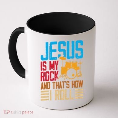 Jesus Is My Rock And That Is How I Roll Christian Coffee Mug