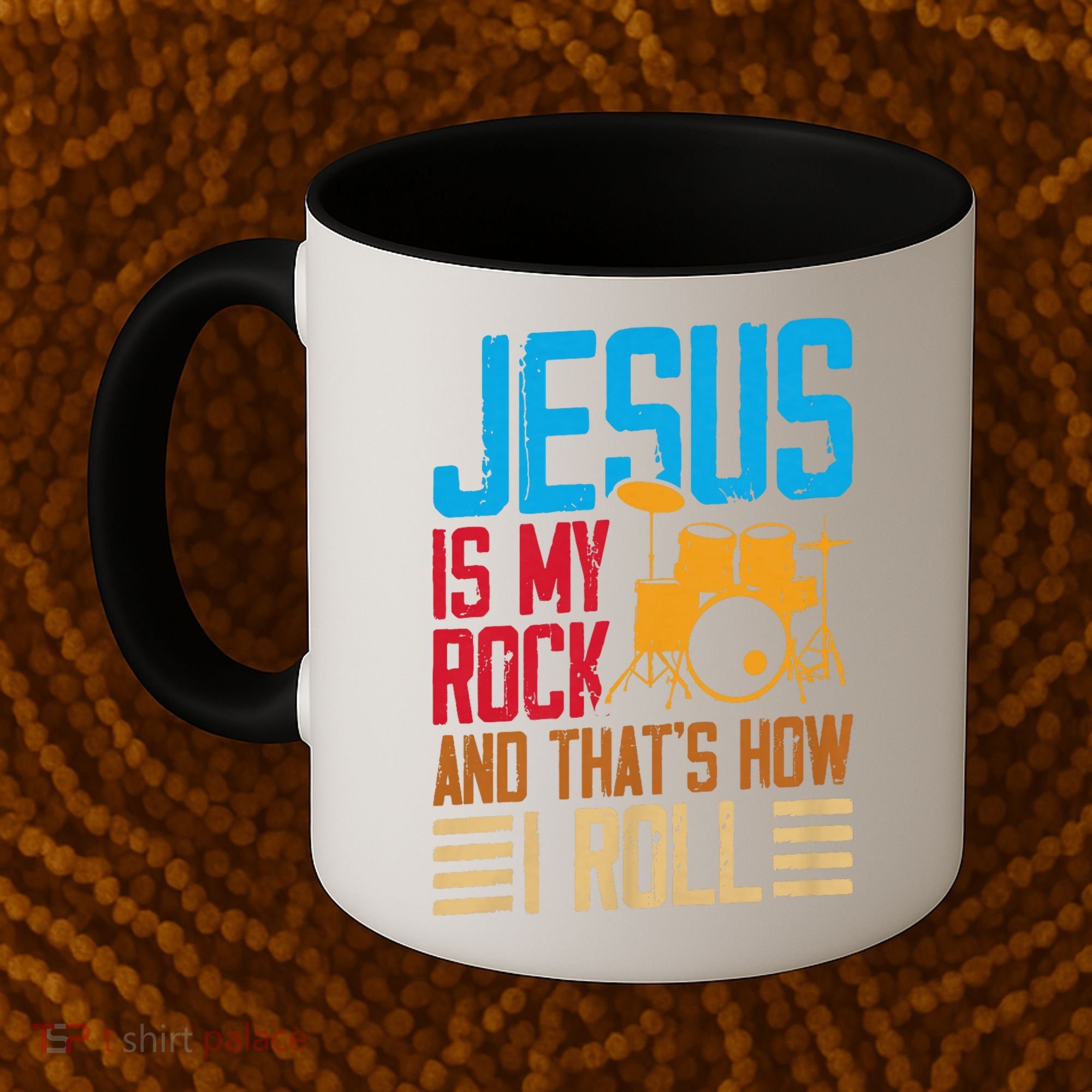 Jesus Is My Rock And That Is How I Roll Christian Coffee Mug