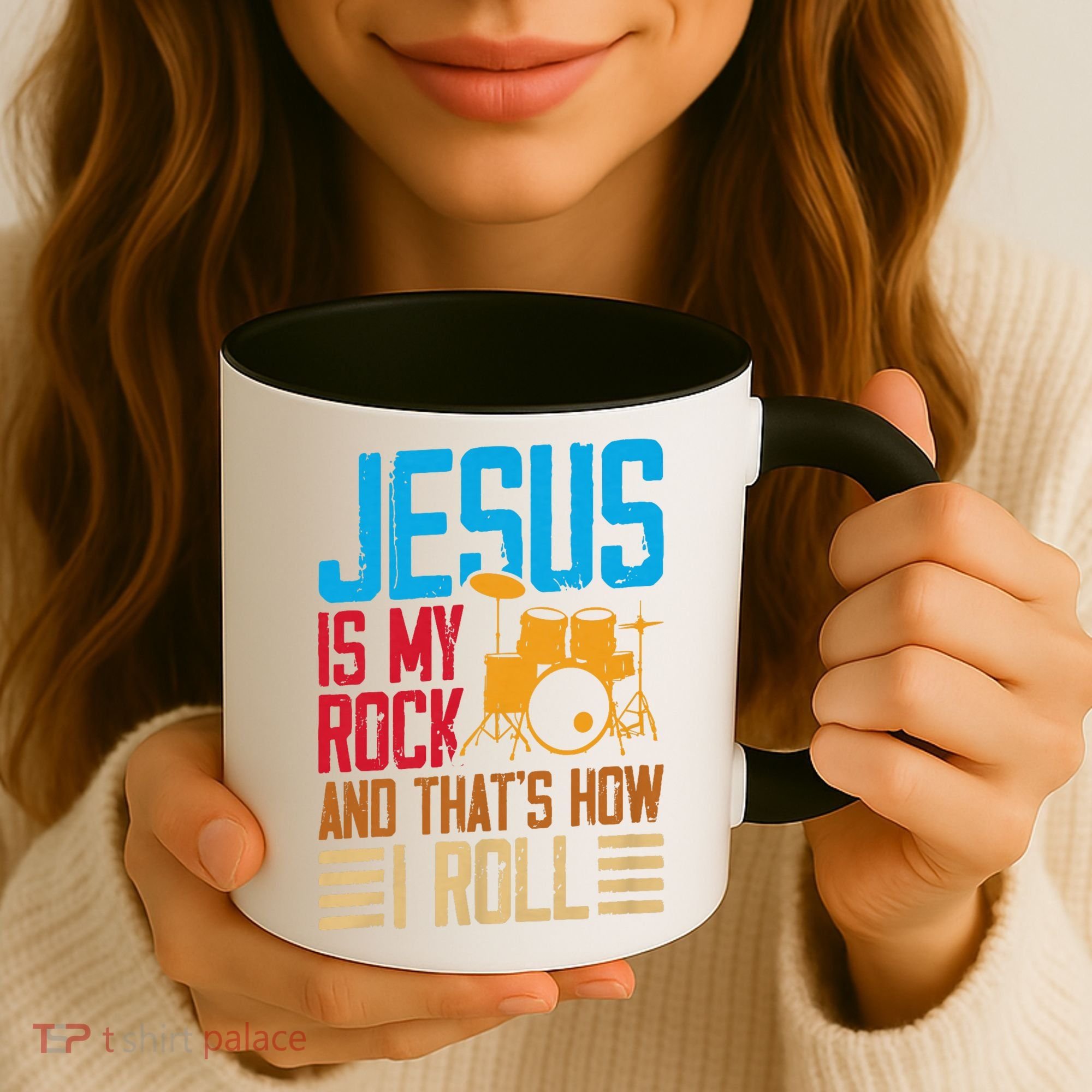 Jesus Is My Rock And That Is How I Roll Christian Coffee Mug